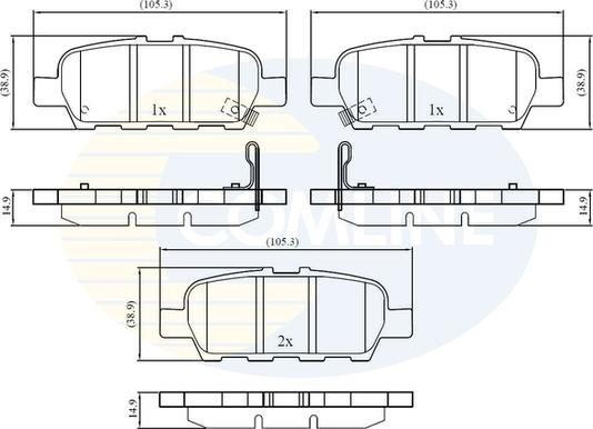 Comline CBP32445 - Kit pastiglie freno, Freno a disco www.autoricambit.com