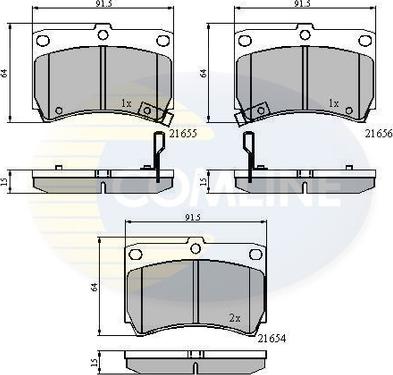 Comline CBP3245 - Kit pastiglie freno, Freno a disco www.autoricambit.com