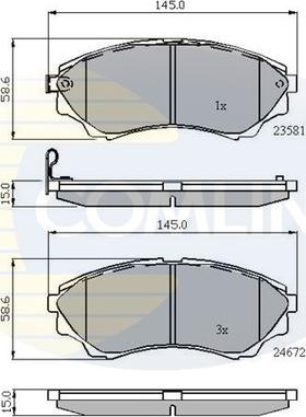 Comline CBP32012 - Kit pastiglie freno, Freno a disco www.autoricambit.com