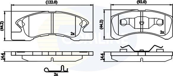 Comline CBP32249 - Kit pastiglie freno, Freno a disco www.autoricambit.com