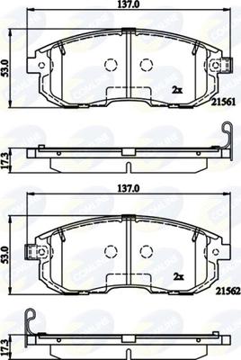 Comline CBP32202 - Kit pastiglie freno, Freno a disco www.autoricambit.com