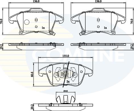 Comline CBP32286 - Kit pastiglie freno, Freno a disco www.autoricambit.com