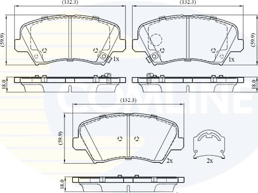 Comline CBP32773 - Kit pastiglie freno, Freno a disco www.autoricambit.com