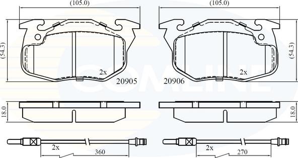 Comline CBP2416 - Kit pastiglie freno, Freno a disco www.autoricambit.com