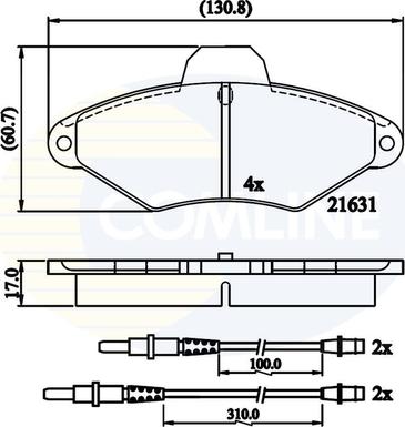 Comline CBP2568 - Kit pastiglie freno, Freno a disco www.autoricambit.com