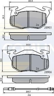 Comline CBP2258 - Kit pastiglie freno, Freno a disco www.autoricambit.com