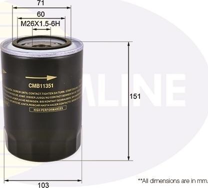 Comline CMB11351 - Filtro olio www.autoricambit.com