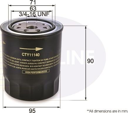 Comline CTY11140 - Filtro olio www.autoricambit.com