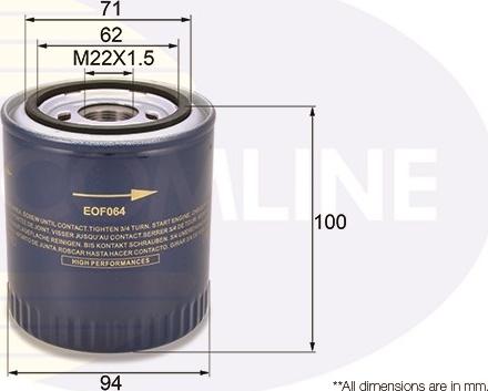 Comline EOF064 - Filtro olio www.autoricambit.com