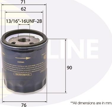 Comline EOF003 - Filtro olio www.autoricambit.com