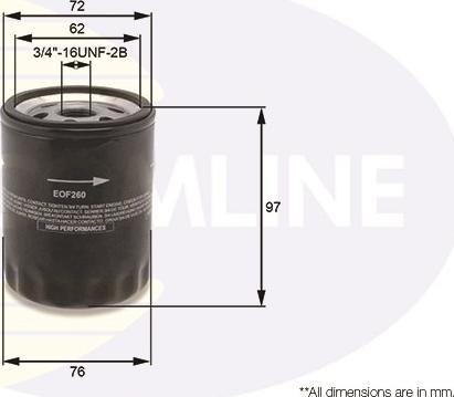 Comline EOF260 - Filtro olio www.autoricambit.com