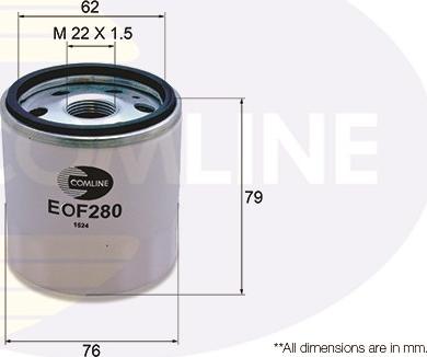 Comline EOF280 - Filtro olio www.autoricambit.com