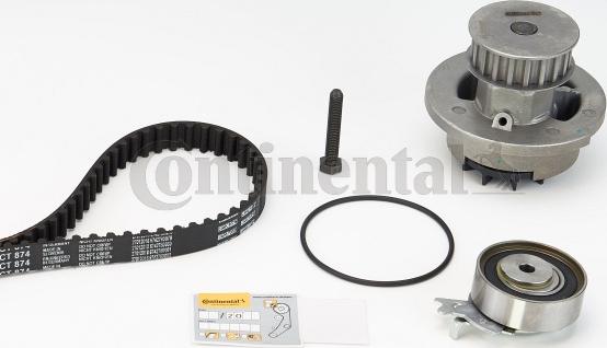 CONTITECH CT874WP2 - Pompa acqua + Kit cinghie dentate www.autoricambit.com