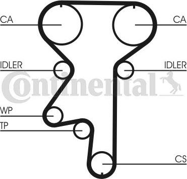 CONTITECH CT870WP2 - Pompa acqua + Kit cinghie dentate www.autoricambit.com