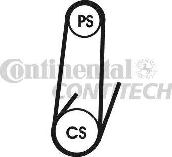 CONTINENTAL CTAM BR 4PK1102 ELAST - Cinghia Poly-V www.autoricambit.com