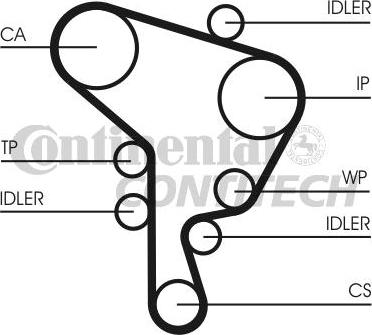 CONTINENTAL CTAM BR CT1044 - Cinghia dentata www.autoricambit.com