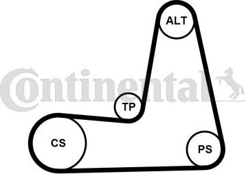 CONTITECH 5PK1110K1 - Kit Cinghie Poly-V www.autoricambit.com