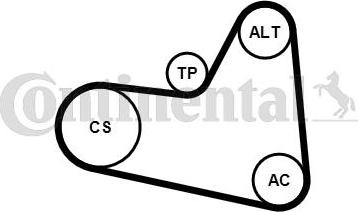 CONTITECH 6PK976K1 - Kit Cinghie Poly-V www.autoricambit.com