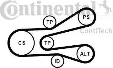 Continental 6PK1440K1 - Kit Cinghie Poly-V www.autoricambit.com