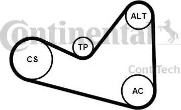 Continental 6PK1050K3 - Kit Cinghie Poly-V www.autoricambit.com