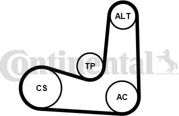 CONTITECH 6PK1070K5 - Kit Cinghie Poly-V www.autoricambit.com