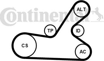 CONTITECH 6PK1145K4 - Kit Cinghie Poly-V www.autoricambit.com