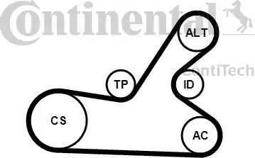 Continental 6PK1145K3 - Kit Cinghie Poly-V www.autoricambit.com