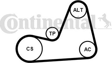 Contitech 6PK1100K1 - Kit Cinghie Poly-V www.autoricambit.com