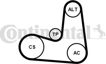 Contitech 6PK1180K5 - Kit Cinghie Poly-V www.autoricambit.com