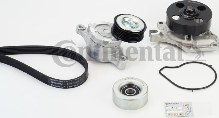 Contitech 6PK1840WP1 - Pompa acqua + Kit cinghia Poly V www.autoricambit.com