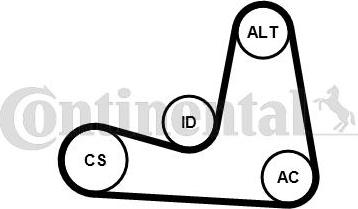 CONTITECH 6PK1200K3 - Kit Cinghie Poly-V www.autoricambit.com