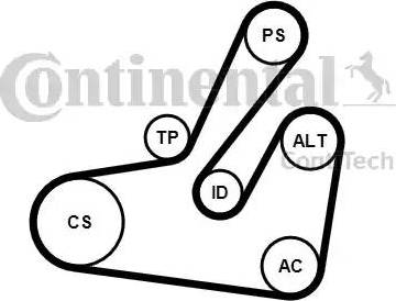 Continental 6PK1795K2 - Kit Cinghie Poly-V www.autoricambit.com