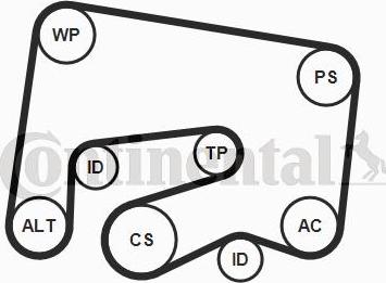 CONTITECH 6PK2000K1 - Kit Cinghie Poly-V www.autoricambit.com