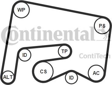 Contitech 6PK2155K1 - Kit Cinghie Poly-V www.autoricambit.com