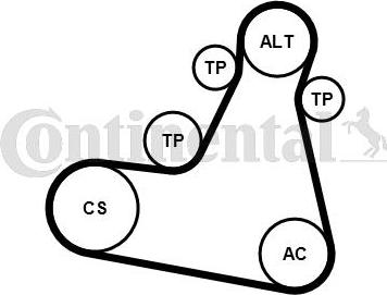 CONTITECH 7 PK 1196 EXTRA K1 - Kit Cinghie Poly-V www.autoricambit.com