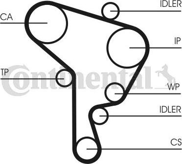 Continental CT946WP2 - Pompa acqua + Kit cinghie dentate www.autoricambit.com