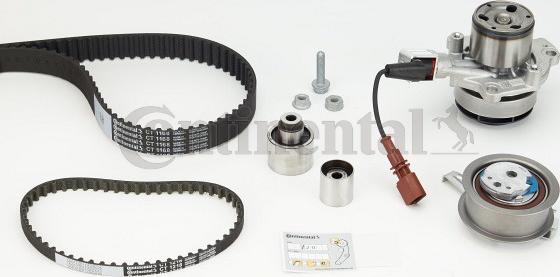 Contitech CT 1168 WP8 PRO - Pompa acqua + Kit cinghie dentate www.autoricambit.com