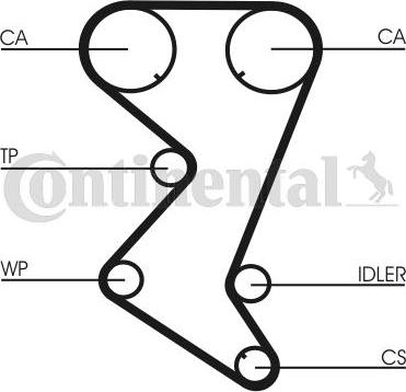 CONTITECH CT 1138 WP1 - Pompa acqua + Kit cinghie dentate www.autoricambit.com