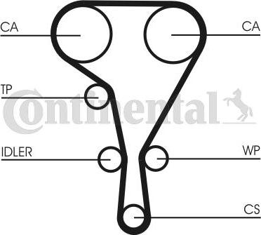 CONTITECH CT 1130 WP2 - Pompa acqua + Kit cinghie dentate www.autoricambit.com