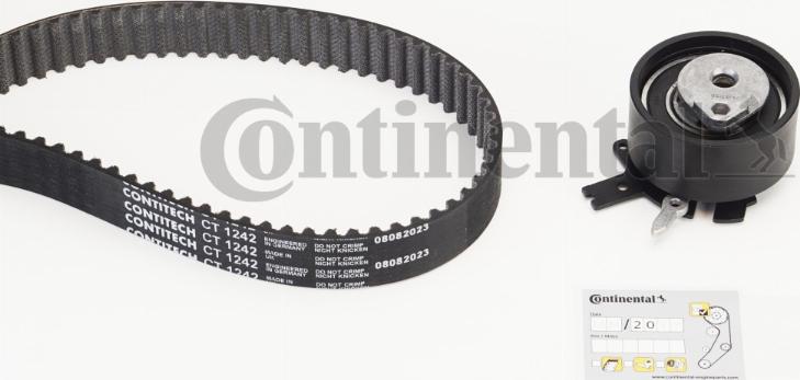 Contitech CT1242K1 - Kit cinghie dentate www.autoricambit.com