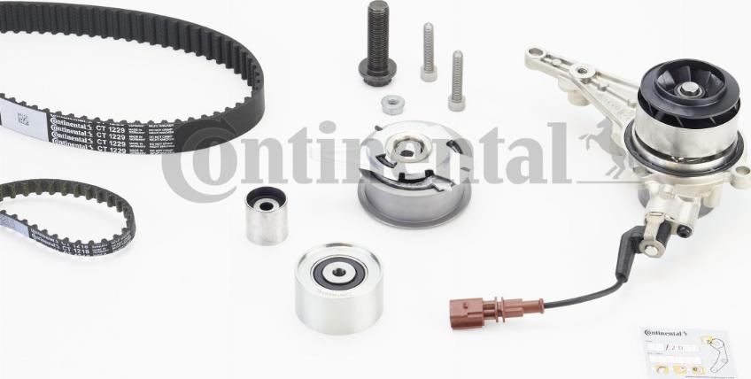 Contitech CT1229WP2 PRO - Pompa acqua + Kit cinghie dentate www.autoricambit.com