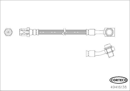 Corteco 49416138 - Flessibile del freno www.autoricambit.com