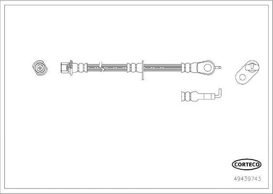 Corteco 49439743 - Flessibile del freno www.autoricambit.com