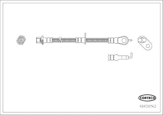 Corteco 49439742 - Flessibile del freno www.autoricambit.com