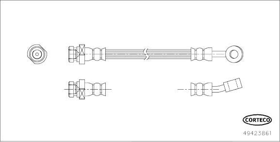 Corteco 49423861 - Flessibile del freno www.autoricambit.com