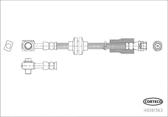 Corteco 49381363 - Flessibile del freno www.autoricambit.com