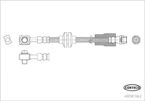 Corteco 49381362 - Flessibile del freno www.autoricambit.com