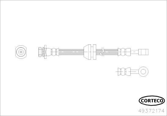 Corteco 49372174 - Flessibile del freno www.autoricambit.com