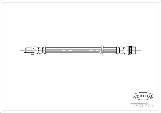 Corteco 19019105 - Flessibile del freno www.autoricambit.com