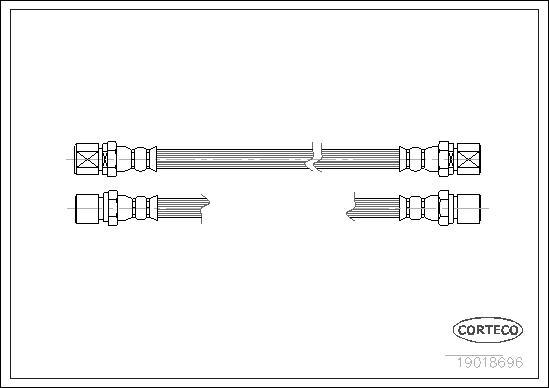 Corteco 19018696 - Flessibile del freno www.autoricambit.com